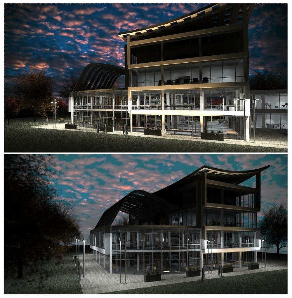 Progettazione Rendering Calcestruzzo Legno